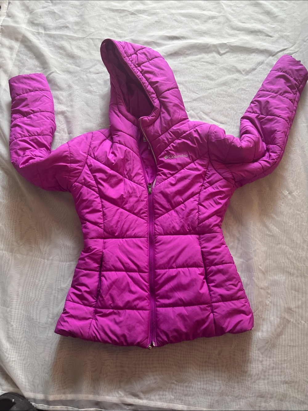 Columbia Kids' Pink Hooded Puffer Jacket